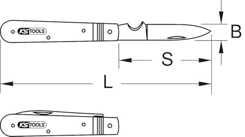 KS Tools 907.2187 couteau électricien lame droite