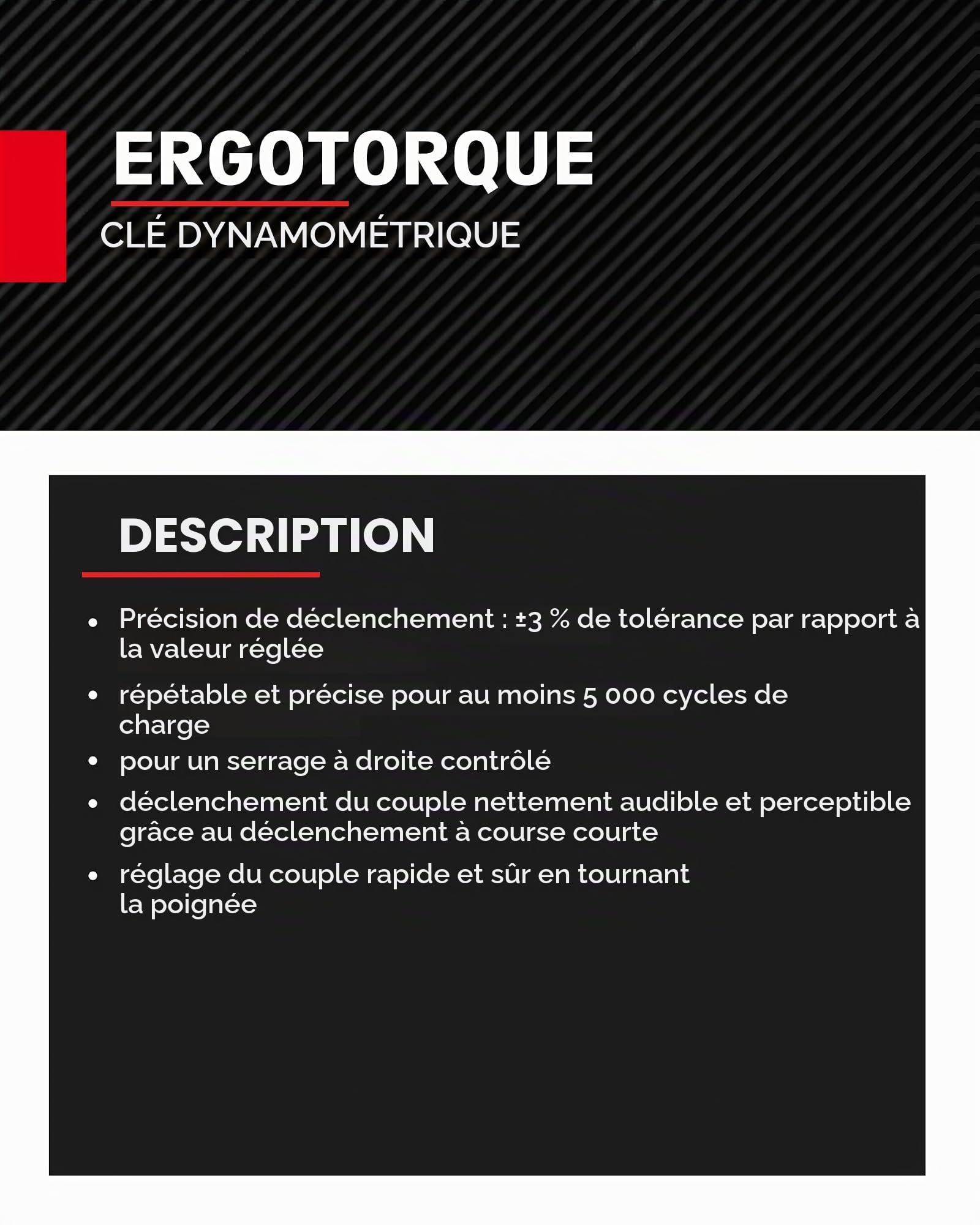 KS Tools 516.1512 ERGOTORQUE clé dynamométrique 5-25 Nm
