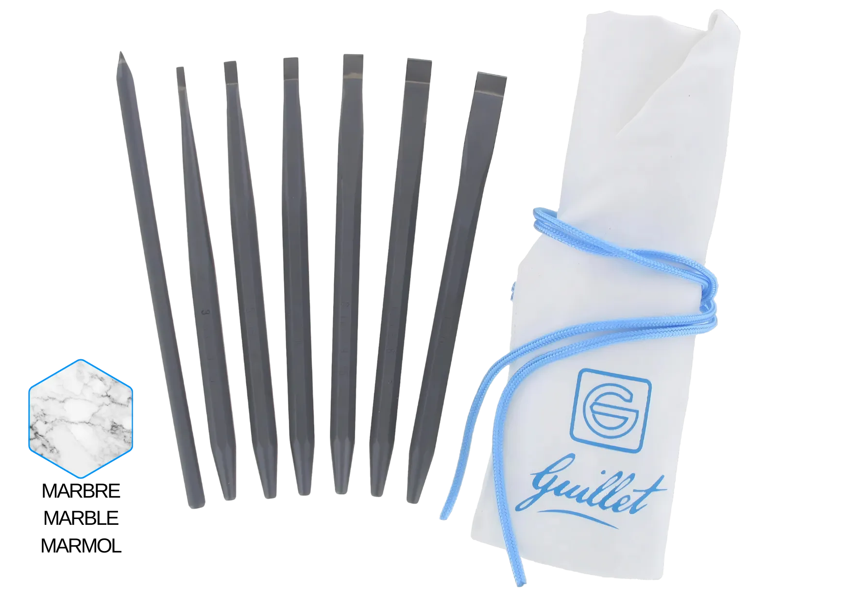 Guillet Triumph trousse ciseaux carbure granit 7 pieces