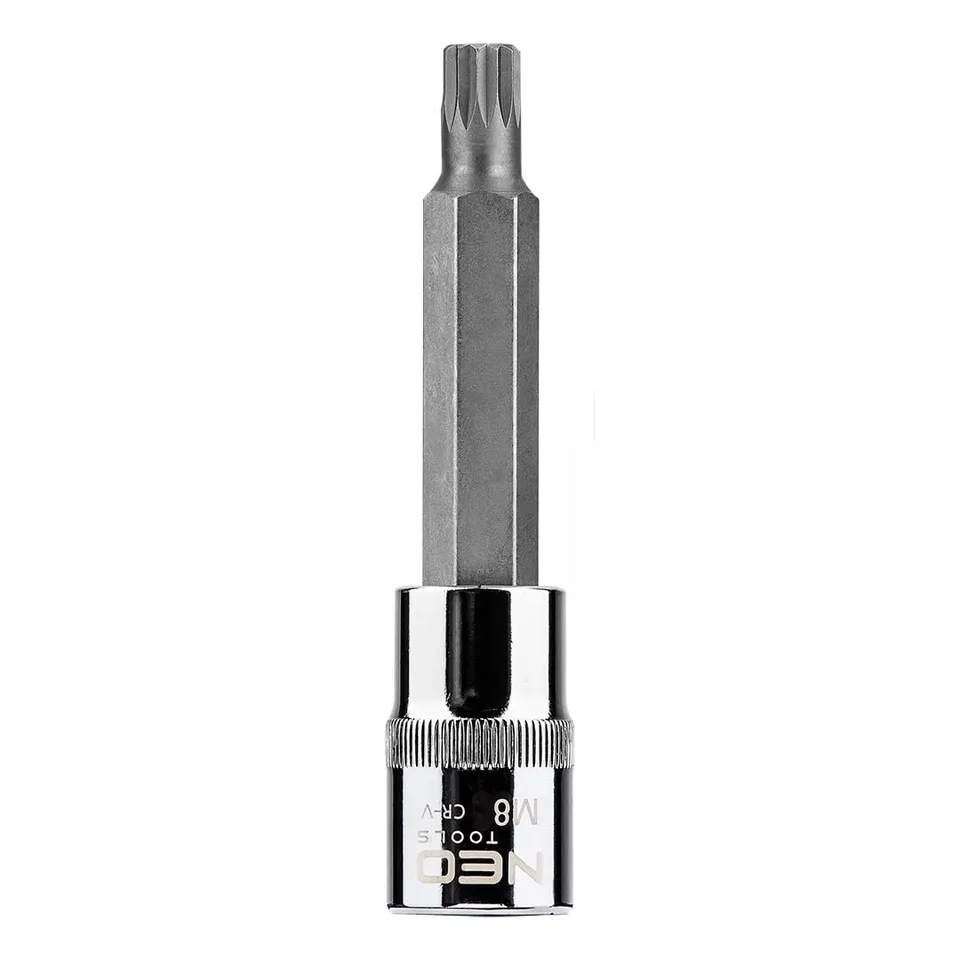 NEO TOOLS 08-742 douille spline M8 x 100 mm 1/2" acier CrV