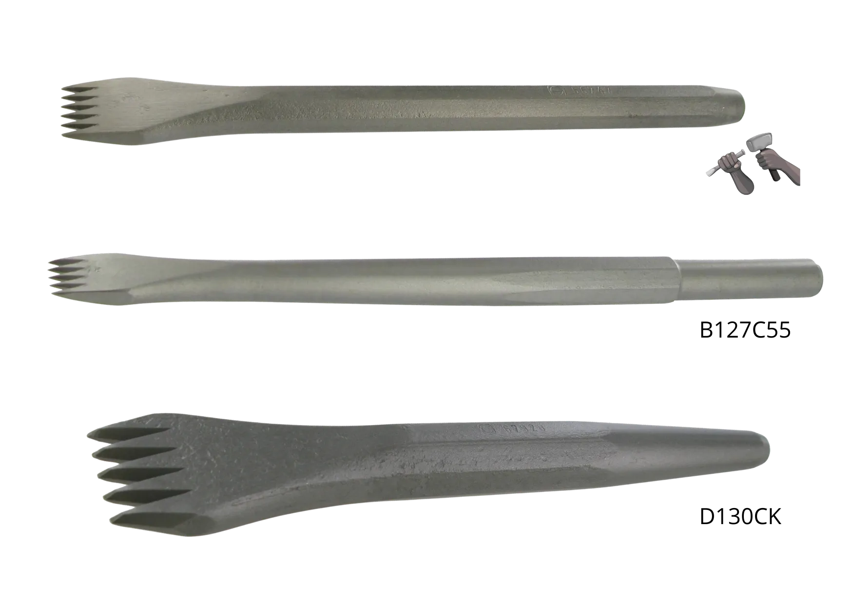 Guillet gradine acier grain d'orge pierre