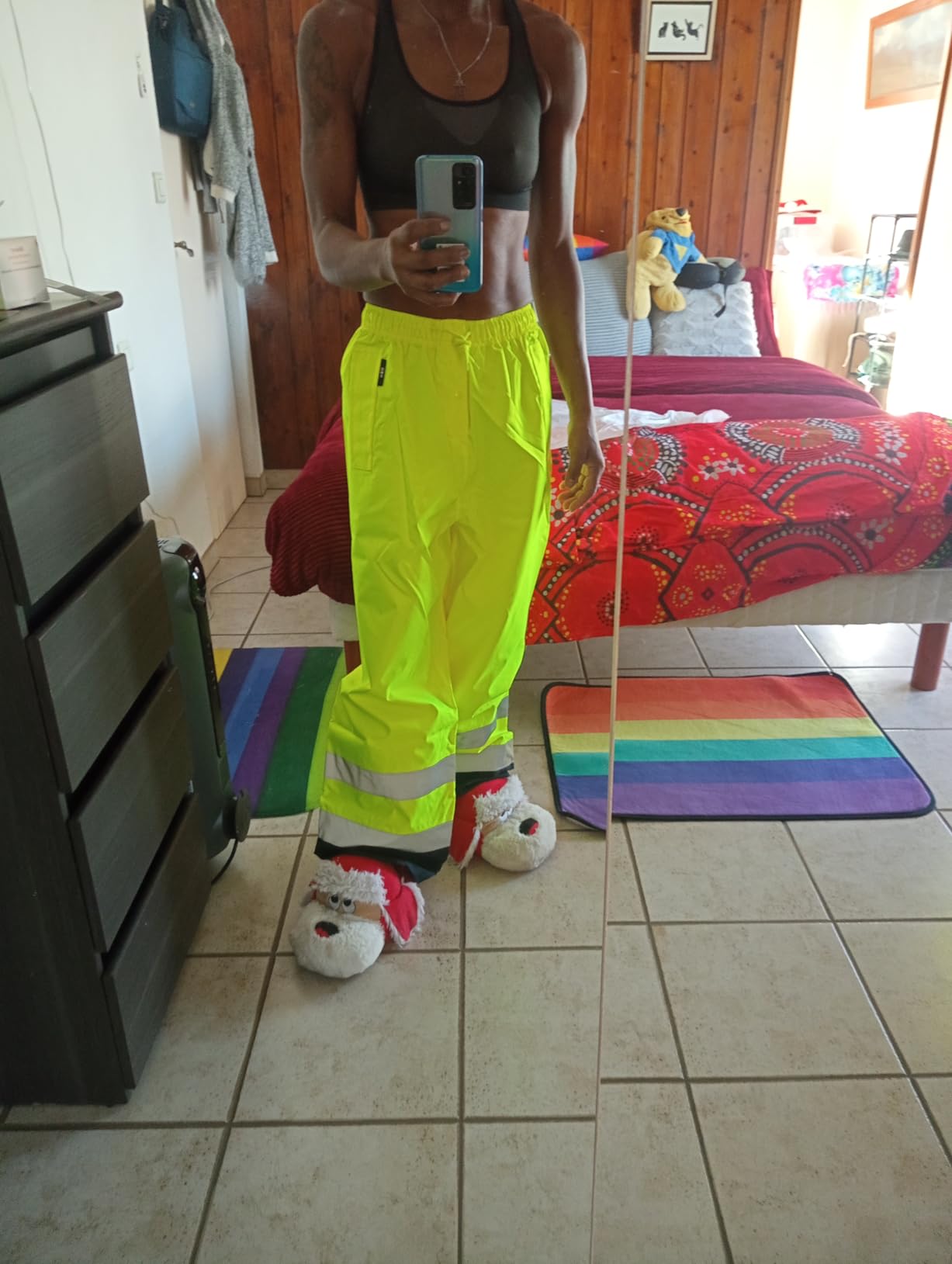NEO TOOLS pantalon imperméable haute visibilité jaune fluo XL