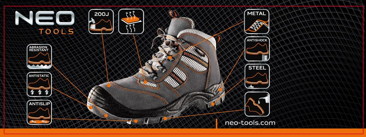 NEO Tools chaussures de sécurité homme Sc Noir