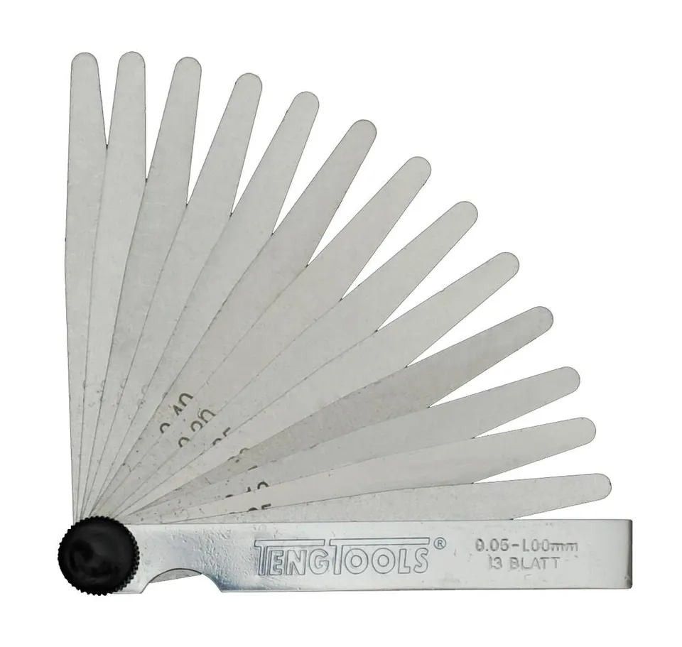 Teng Tools jauge d'épaisseur 0,05-1,0 mm 100 mm 20 lames acier