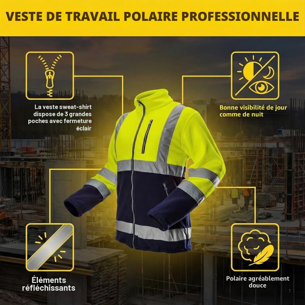 NEO Tools veste haute visibilité jaune taille L