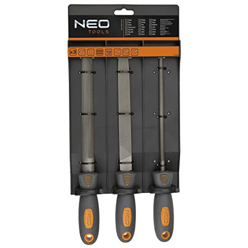 NEO TOOLS lot 3 limes métal 200 mm T12 taille 2
