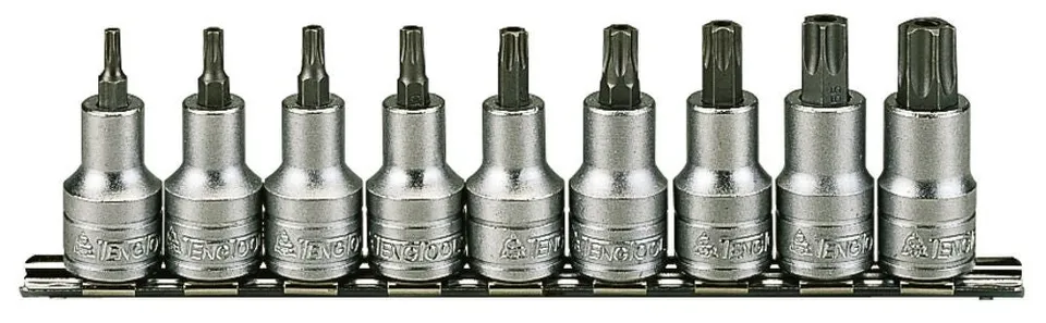 Teng Tools Coffret Douilles TX 1/2" 9 Pièces sur Rail