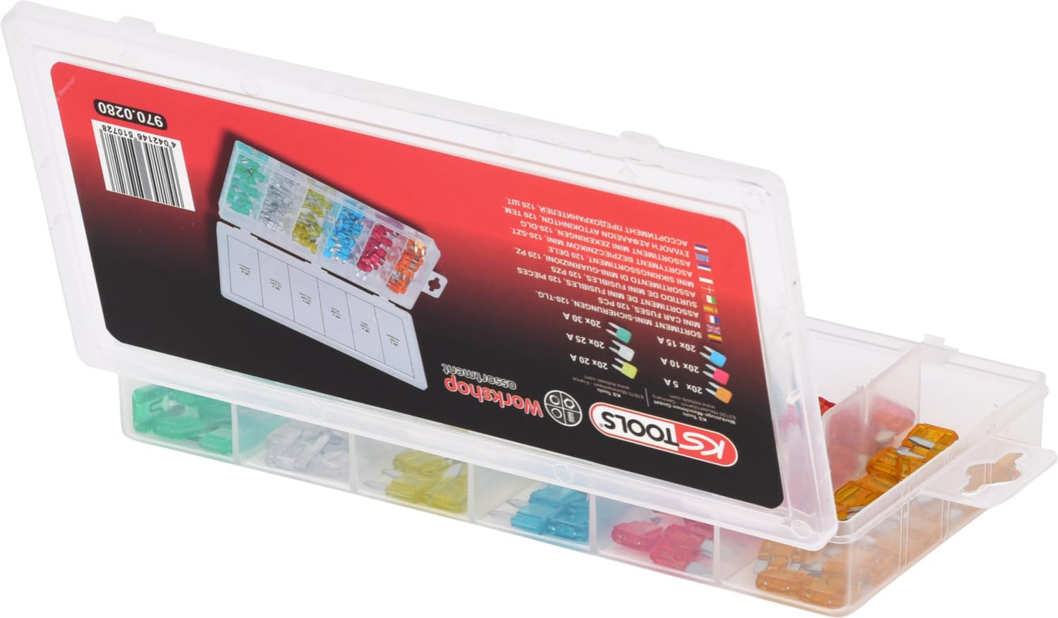 KS Tools 970.0280 assortiment mini-fusibles 120 pièces