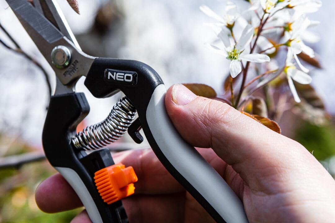 NEO TOOLS sécateur jardin 185 mm inox coupe 6 mm micro-denté