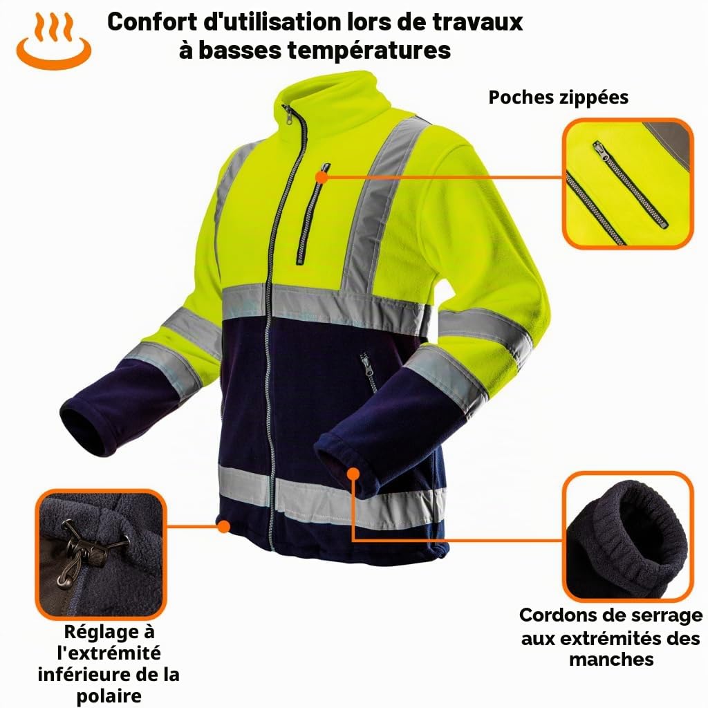 NEO Tools veste haute visibilité jaune taille L