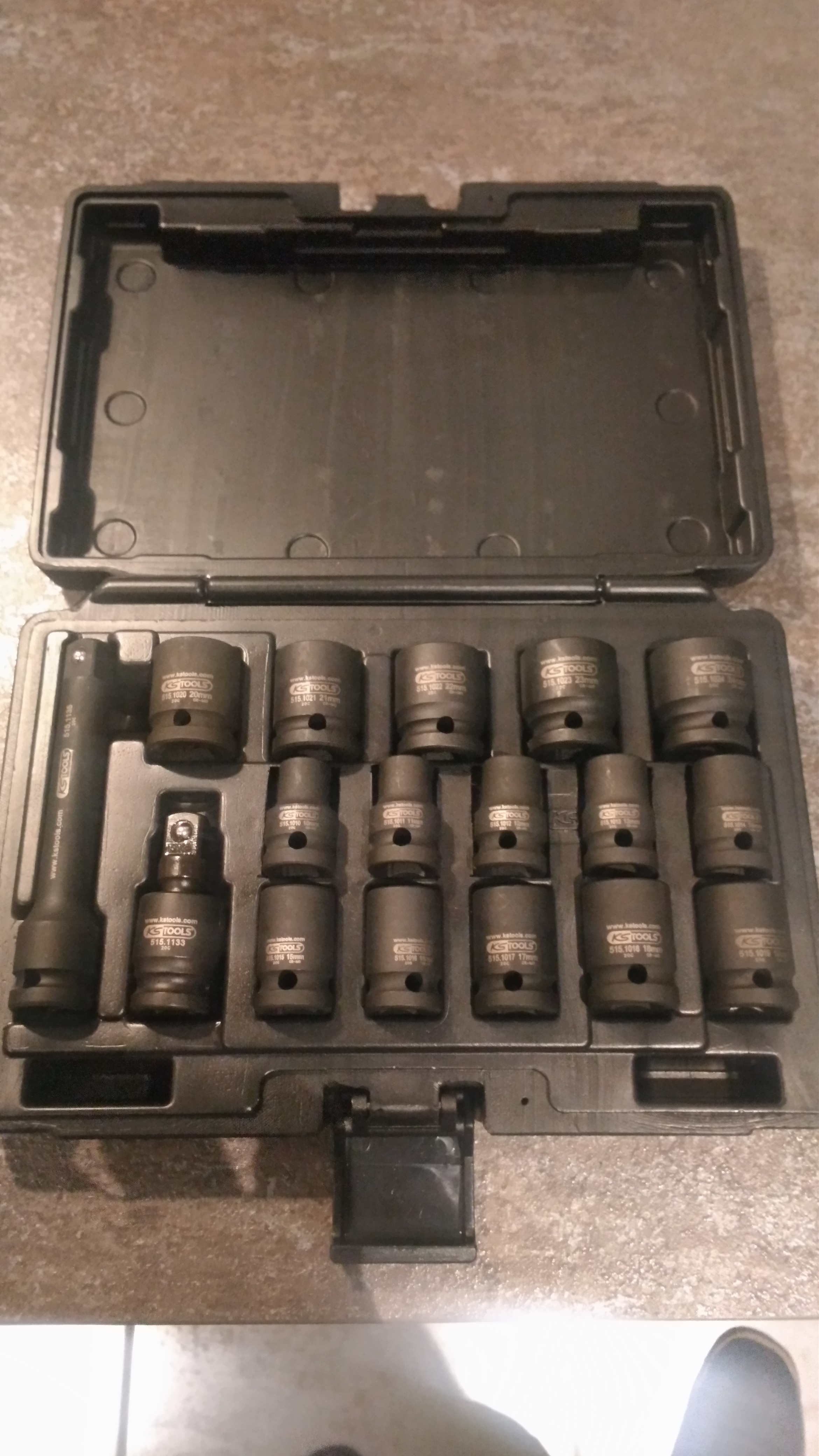 KS Tools 515.0112 Coffret douilles à choc 1/2" 12 pièces Cr-Mo