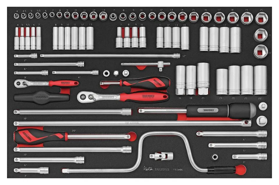 Teng Tools FOAM4X4 coffret douilles 86 pièces