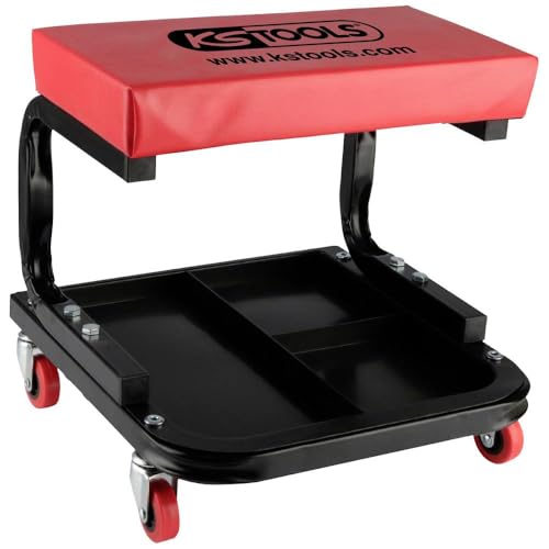 KS Tools 500.8020 Tabouret d'atelier à roulettes avec plateau