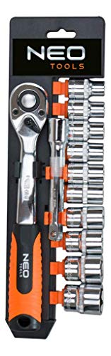 NEO TOOLS coffret douilles 3/8 12 pièces chrome-vanadium