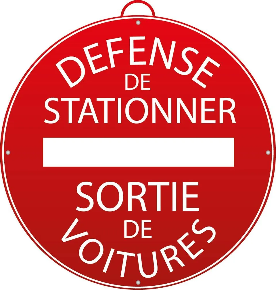 Mondelin Panneau Défense de Stationner Sortie Voitures Ø 280 mm