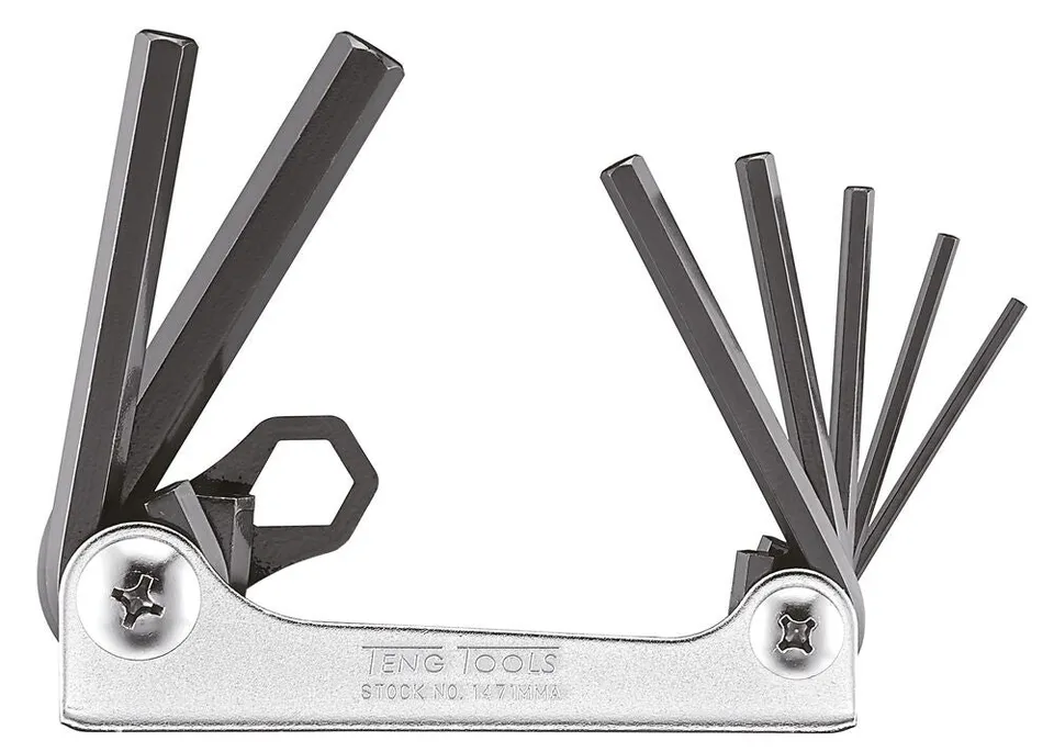 Teng Tools Jeu clés Allen pliables 2,5-10 mm 7 pièces