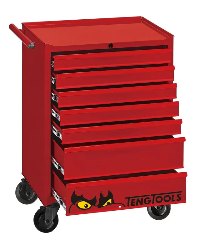 Teng Tools Classic TCW707K servante 7 tiroirs rouge acier
