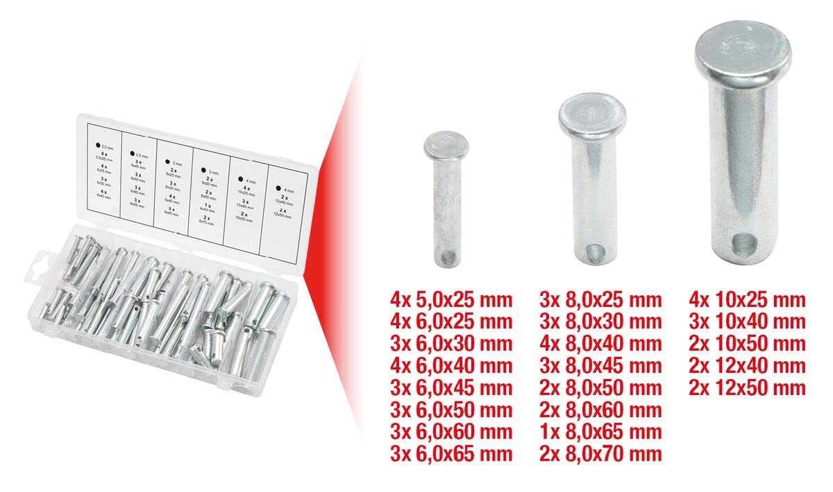 KS Tools 970.0210 assortiment goupilles sécurité 60 pièces
