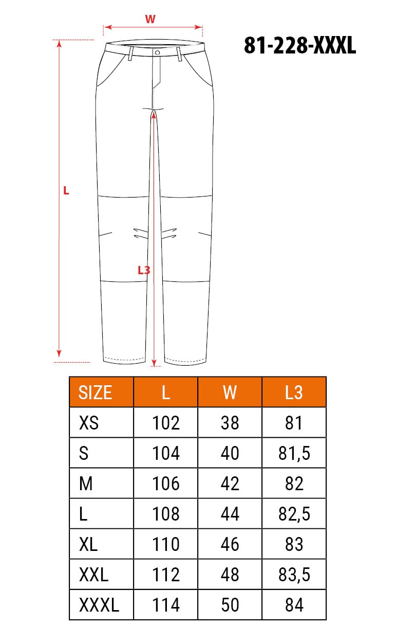 Neo Tools pantalon travail homme cargo XXL multipoches