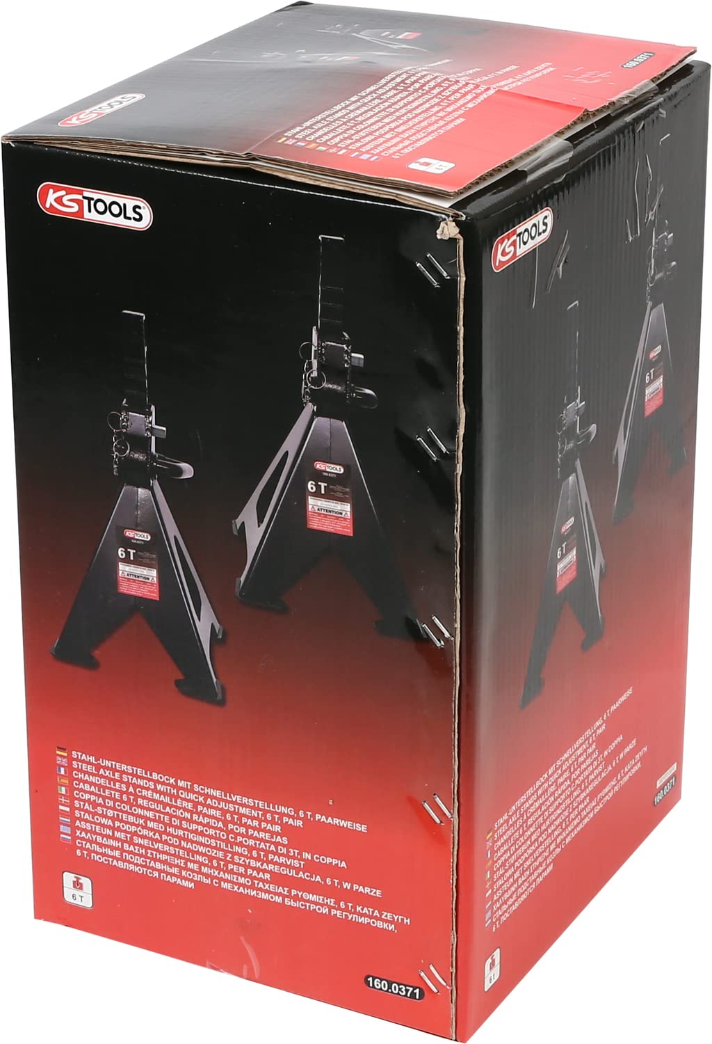 KS Tools 160.0371 chandelles 6 tonnes crémaillère lot de 2