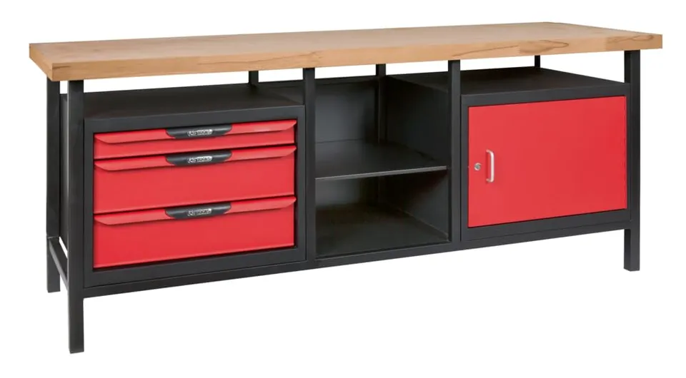 KS TOOLS 865.0210 établi atelier 2 m 1 porte 3 tiroirs