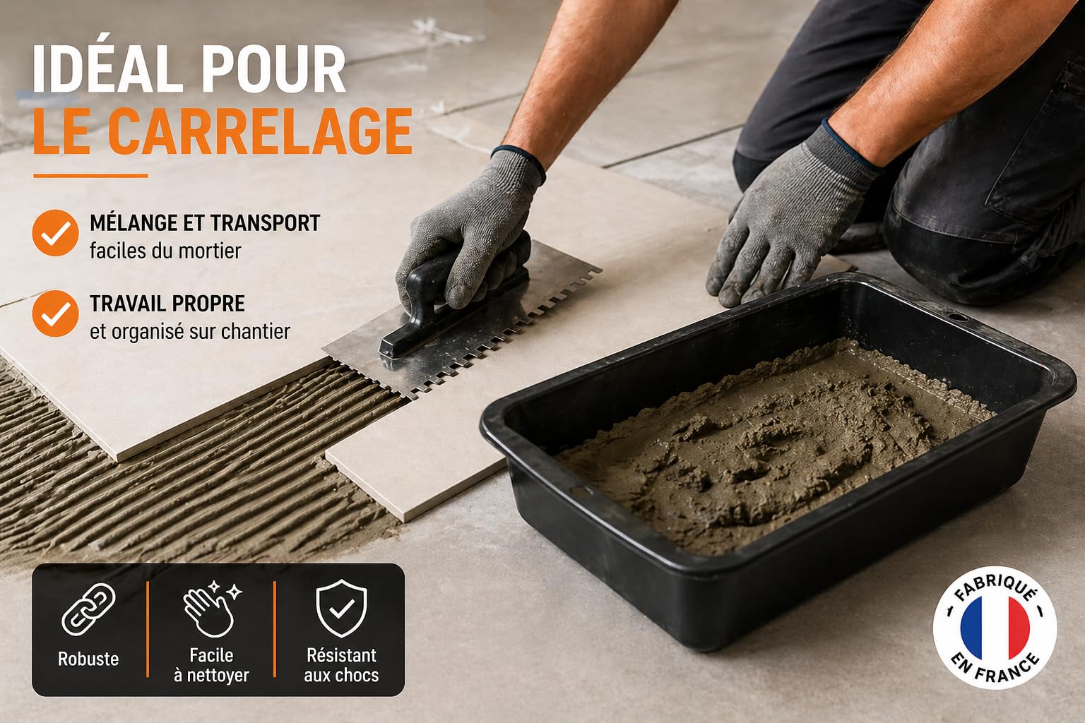 Mondelin Auge Maçon Plastique 35 L Poignées