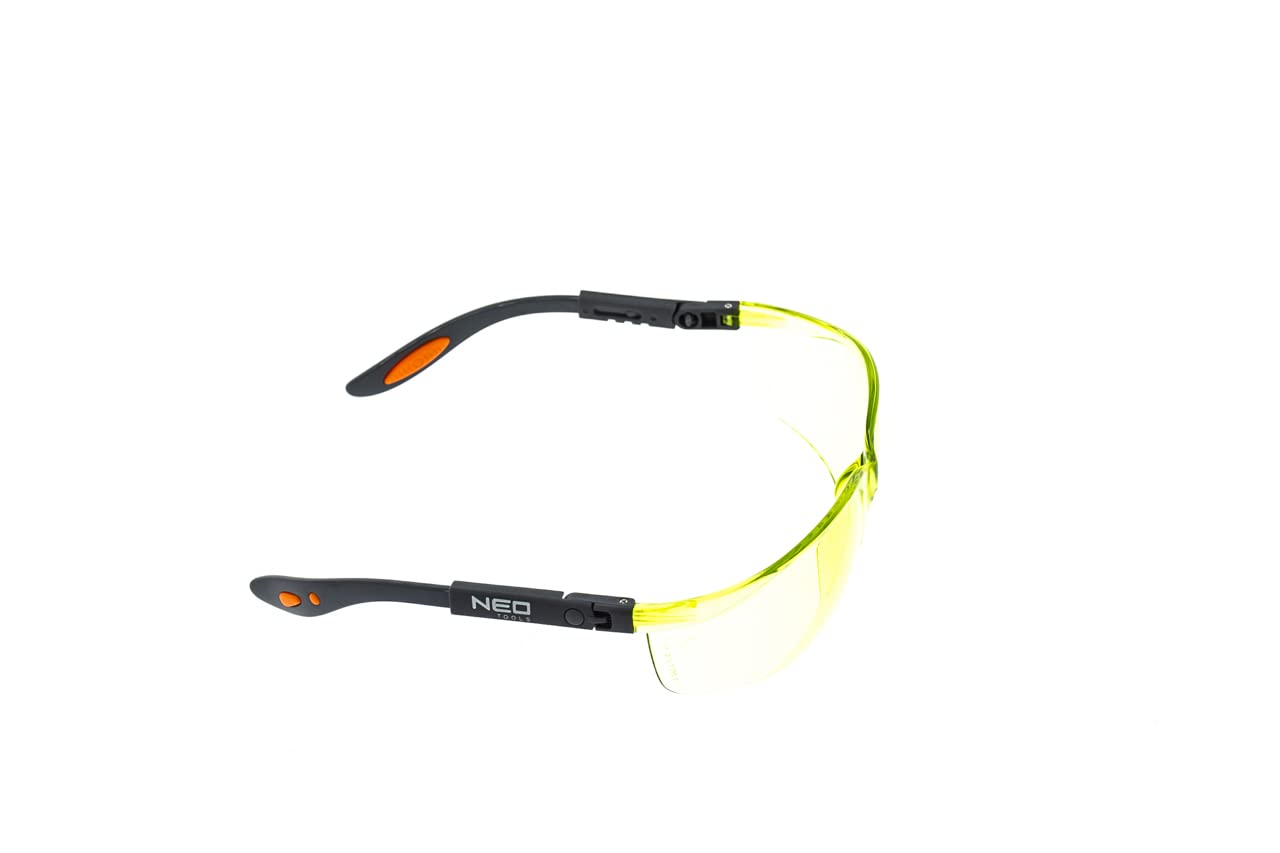 NEO TOOLS lunettes de sécurité verres jaunes polycarbonate
