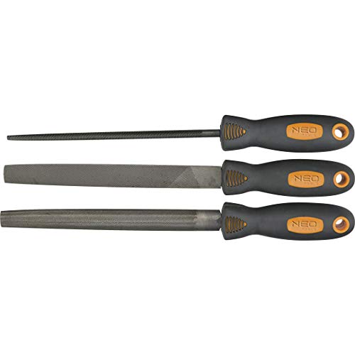 NEO TOOLS lot 3 limes métal 200 mm T12 taille 2