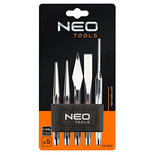 NEO TOOLS 33-060 jeu burins pointeaux 5 pcs chrome-molybdène