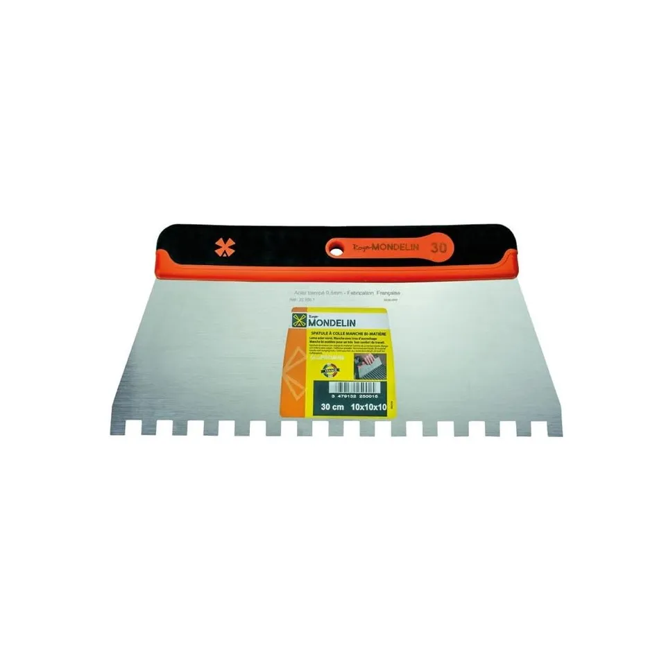 Mondelin spatule crantée 30 cm dents 6x6x6 colle