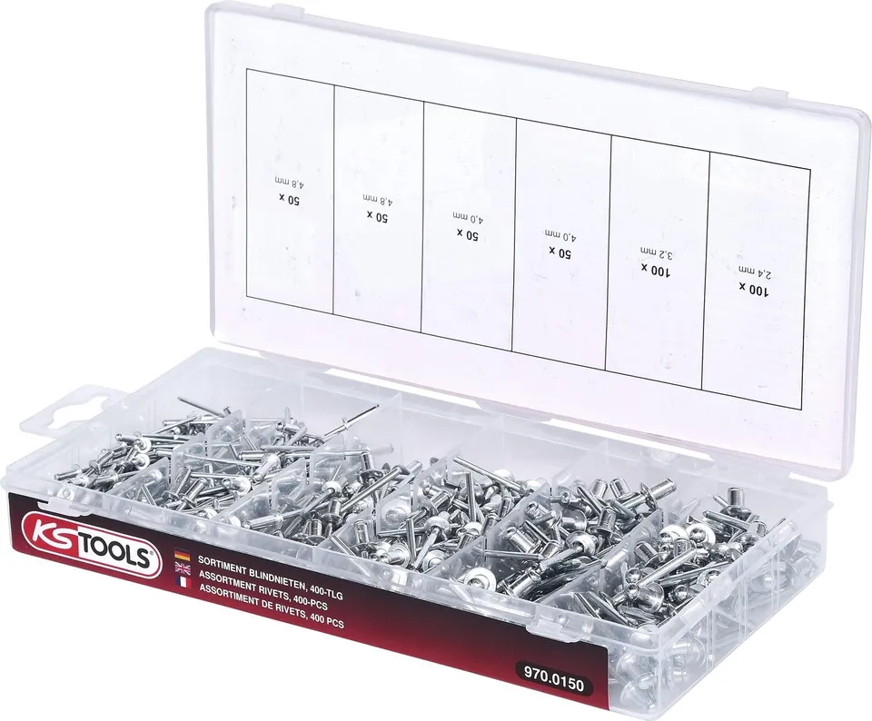 KS Tools 970.0150 assortiment rivets x400 pro
