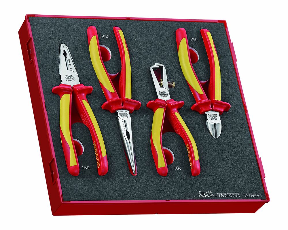 Teng Tools FOAM2 Set Pinces Isolées 4 Pièces