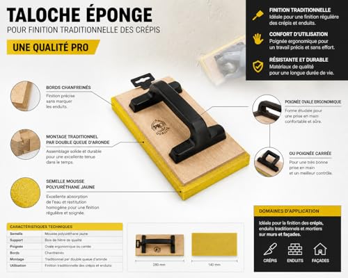 Mondelin 314167 taloche mousse 14x25 cm ovale