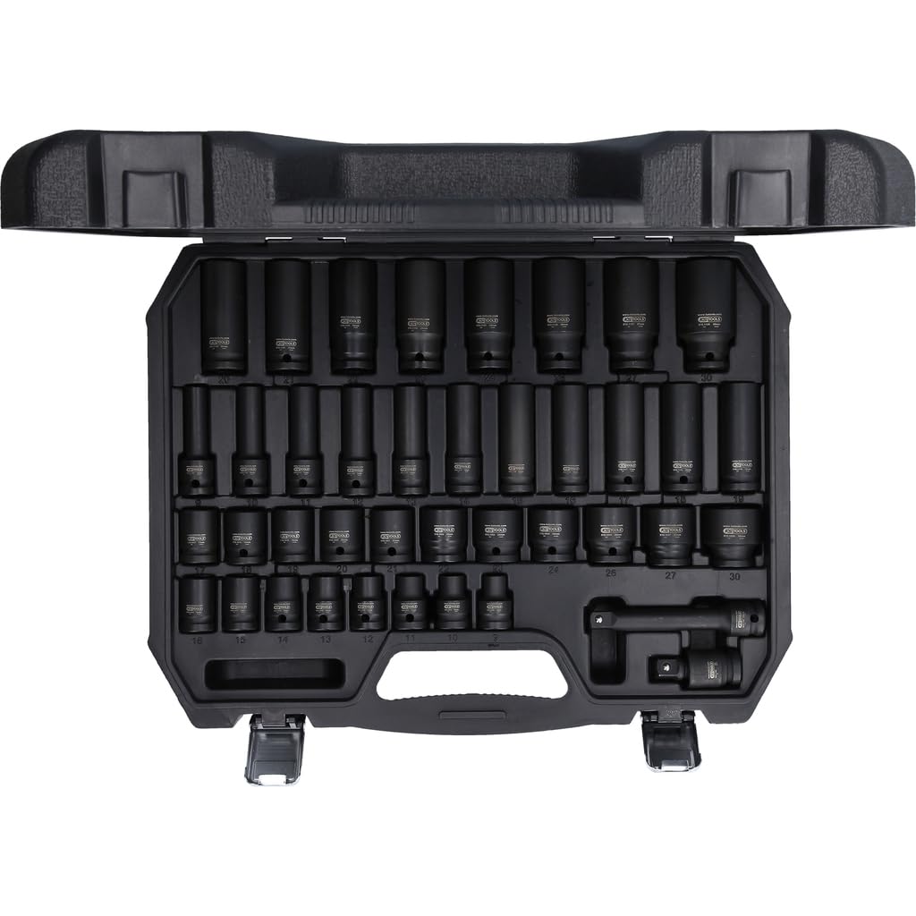 KS Tools 515.0065 Coffret douilles à choc 1/2" 40 pièces 9-30 mm