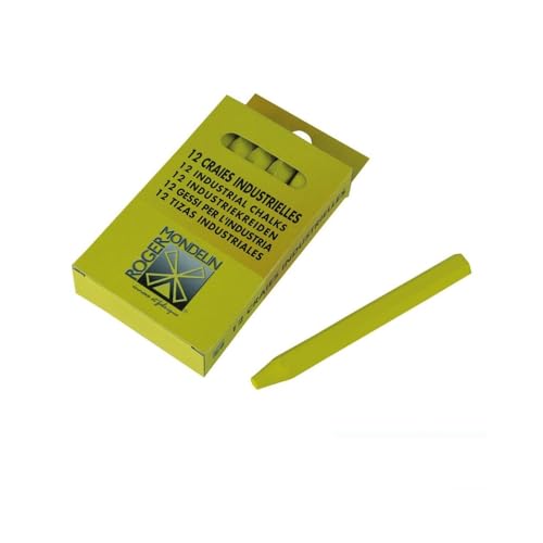 Mondelin étui 12 craies jaunes 12 cm traçage