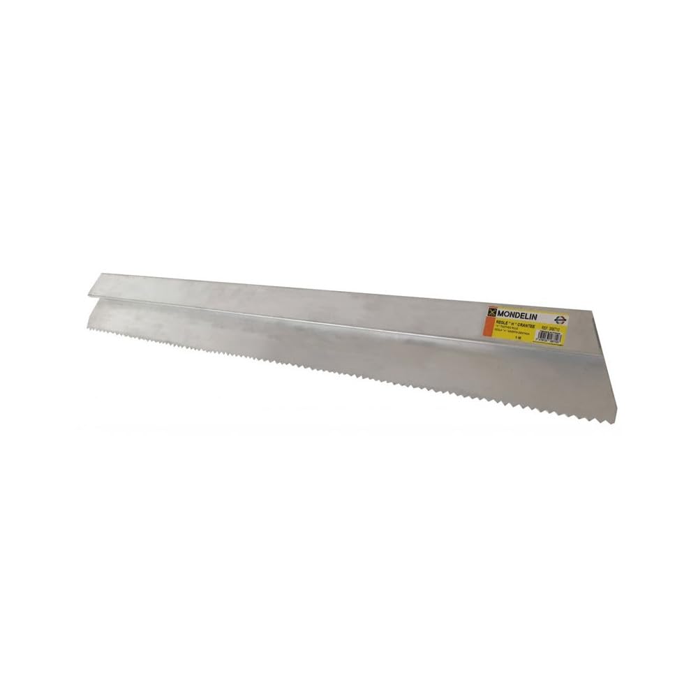 Mondelin règle crantée profil H alu 1 m lot de 2