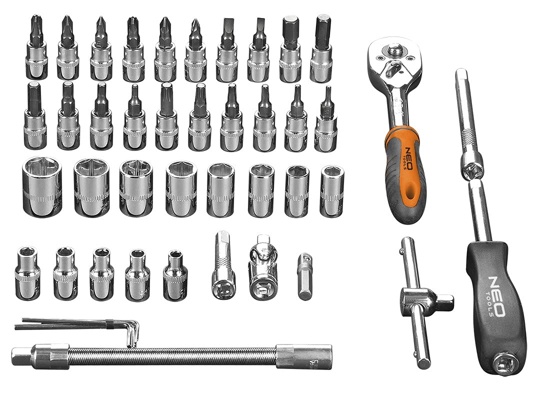 NEO TOOLS 08-660 jeu clés à douille 1/2 46 pièces 72 dents