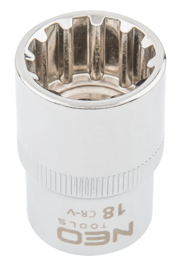 NEO TOOLS 08-590 douille 1/2" 18 mm spline Cr-V