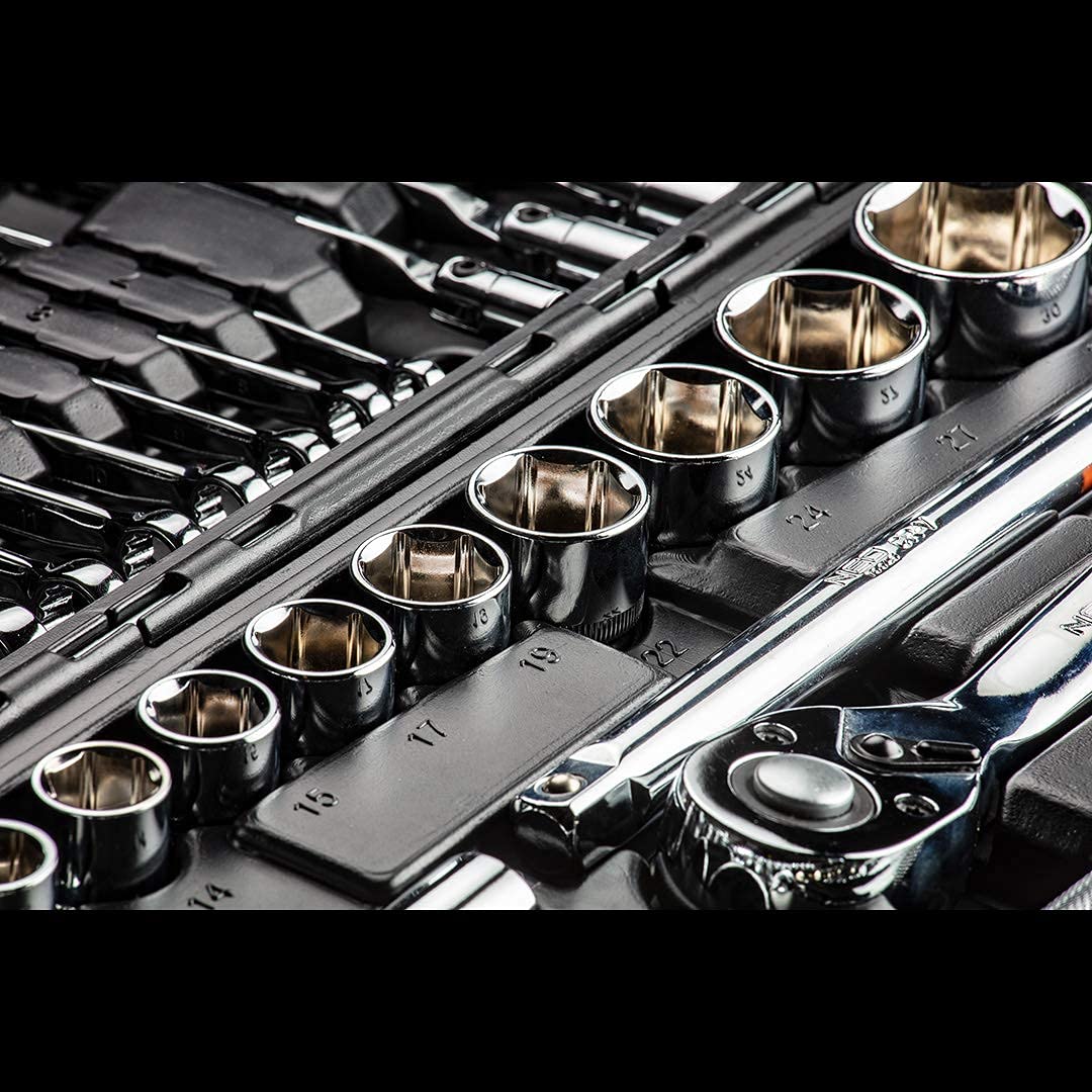 NEO TOOLS 08-915 coffret outils 77 pièces acier chrome