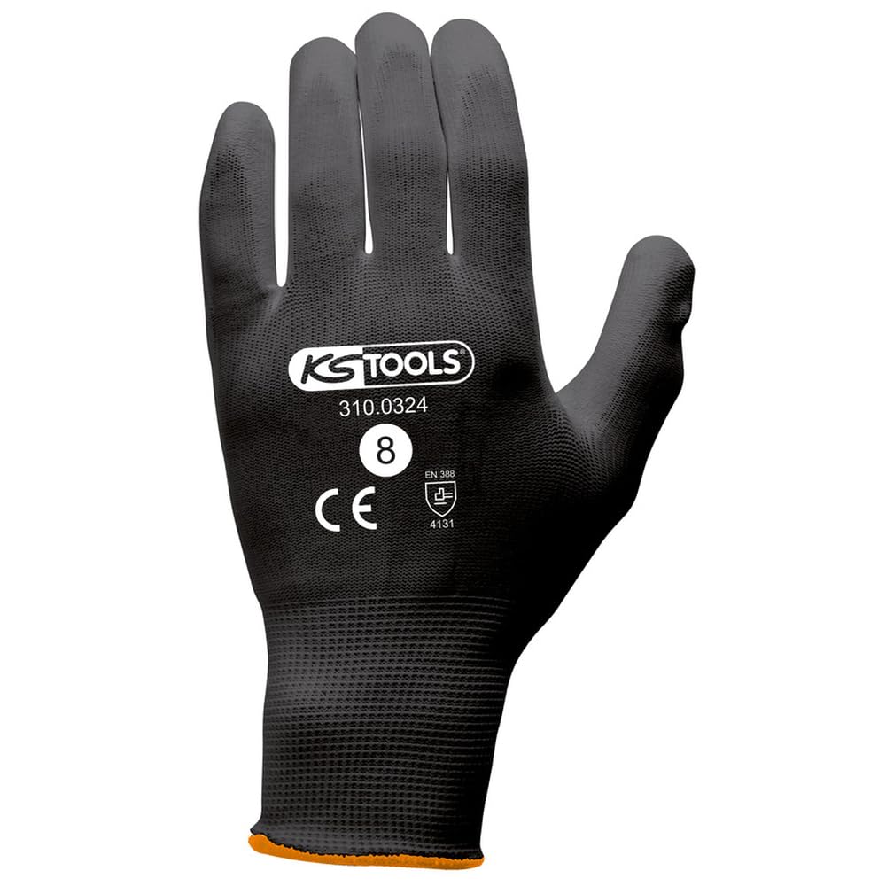 KS TOOLS 310.0330 gants travail PU T.10 lot 12 paires