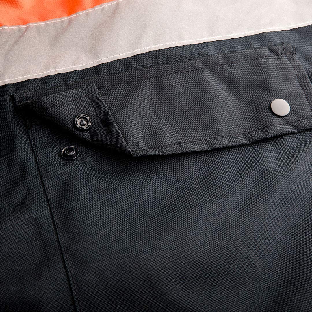 NEO TOOLS Veste haute visibilité orange fluo pluie ISO 20471
