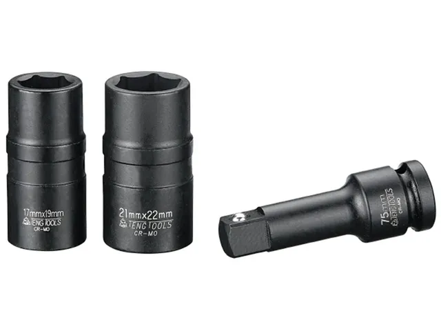 Teng Tools 1/2" coffret douille choc roue 3 pièces