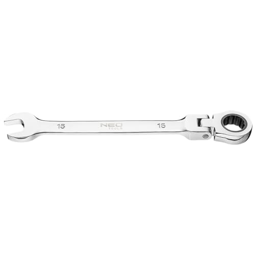 NEO TOOLS Clé mixte à cliquet 15 mm tête articulée