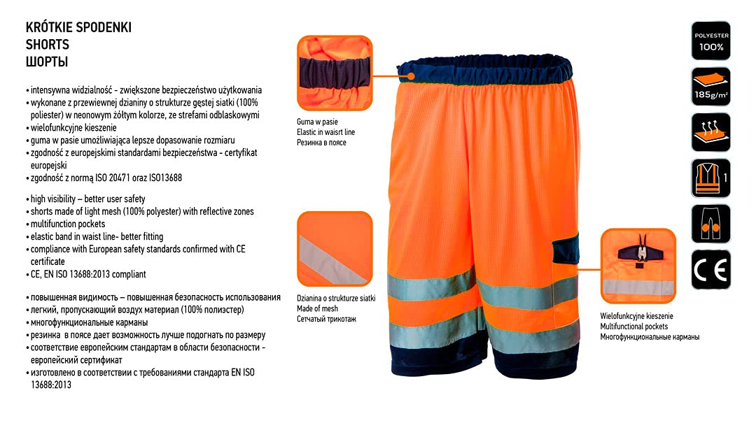 NEO TOOLS Short de Travail Poches Multifonctions