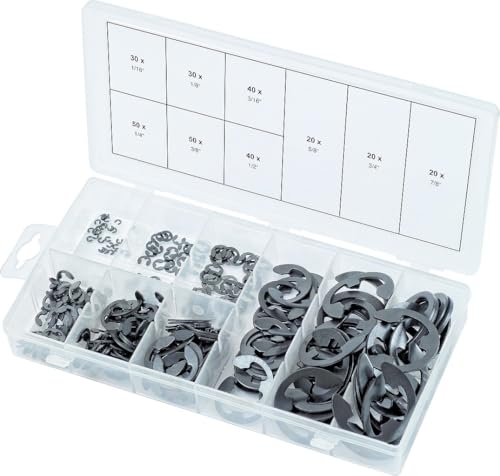 KS Tools 970.0320 Assortiment 300 circlips E pouces noir