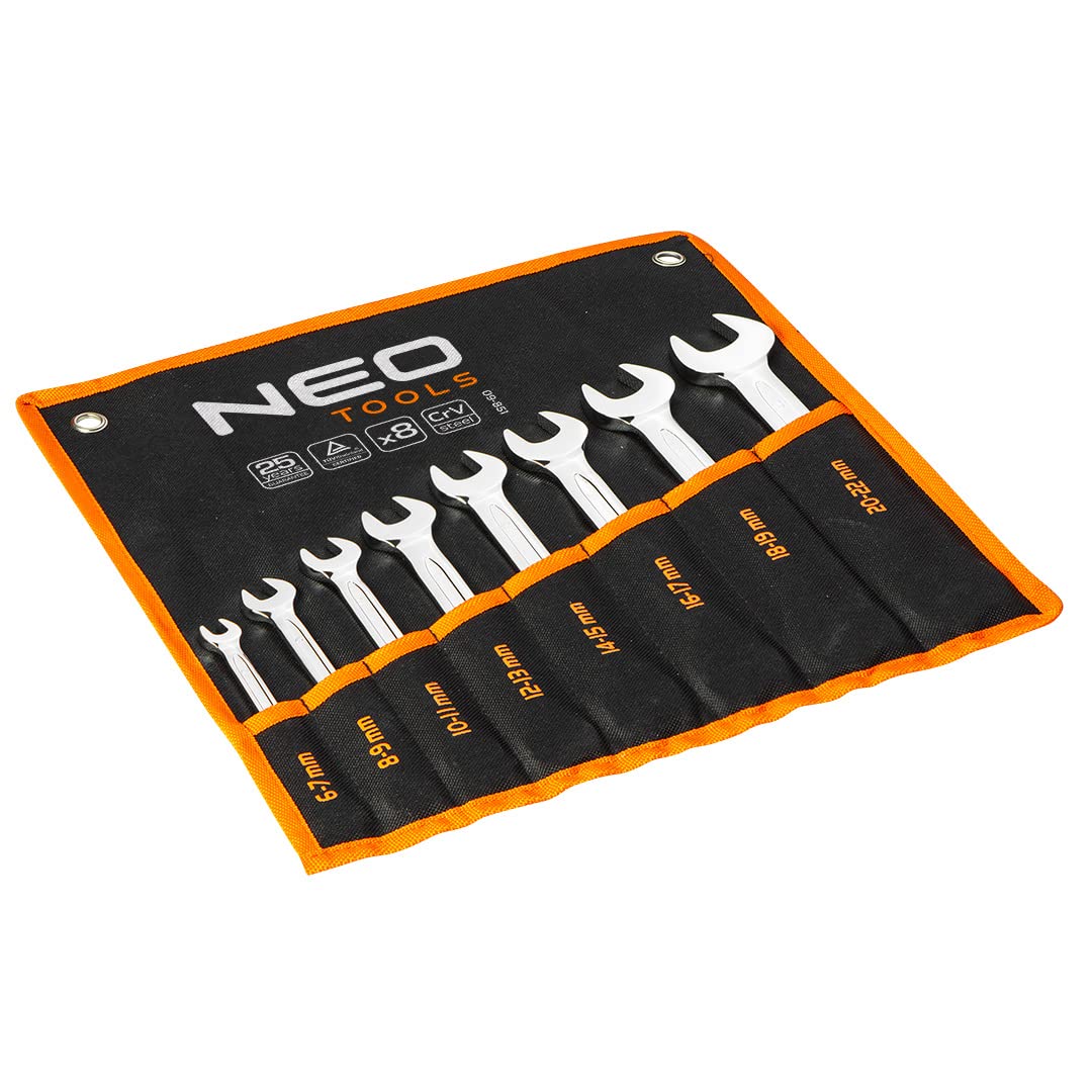 NEO TOOLS 09-851 jeu clés mixtes 8 pcs 6-22 mm satiné