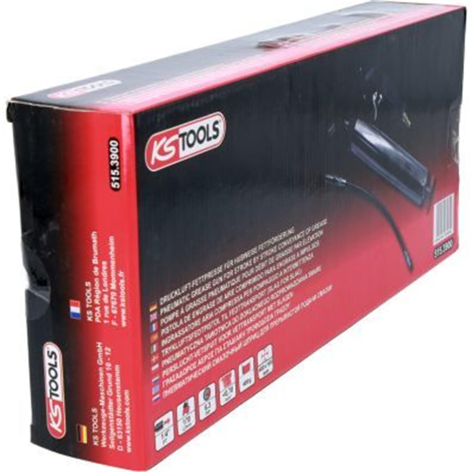 KS Tools 515.3900 pistolet à graisse pneumatique 400 mL