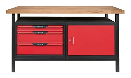 KS Tools 865.0140 établi atelier 1,5 m 1 porte 3 tiroirs
