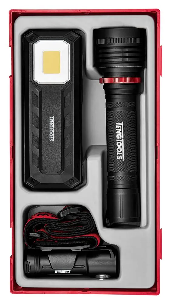 Teng Tools TTLA03 TT1 coffret lampes LED 3 pièces rechargeable