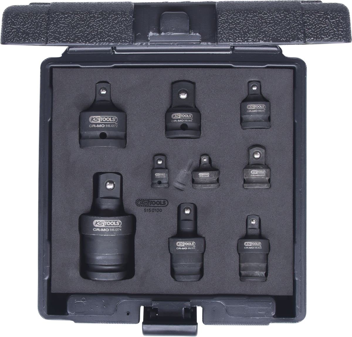 KS Tools 515.0100 coffret adaptateurs cardans choc 9 pcs